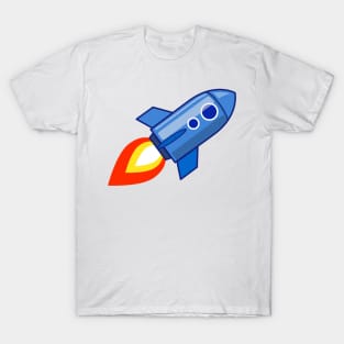 Blue Rocket, Red Flame T-Shirt